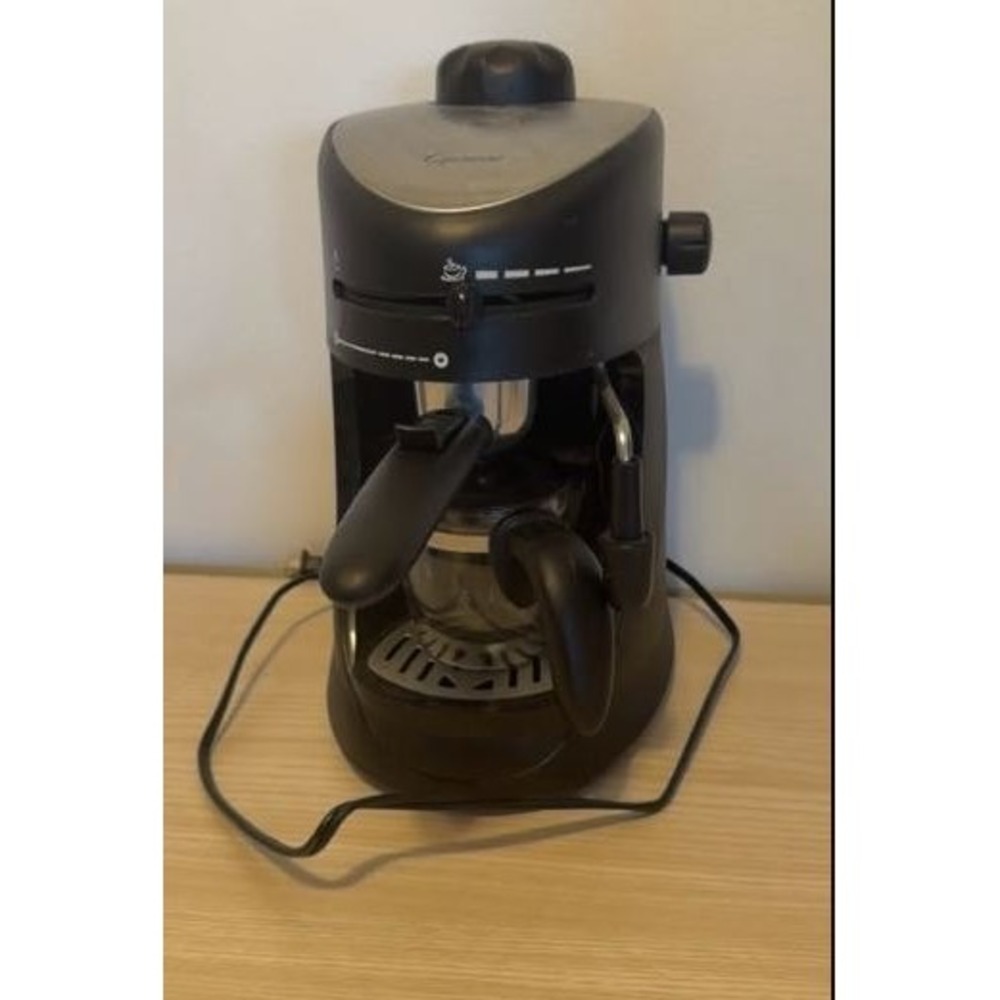 Capresso 4-Cup Espresso and Cappuccino Machine 303.01 Black Silver Steam Brewer